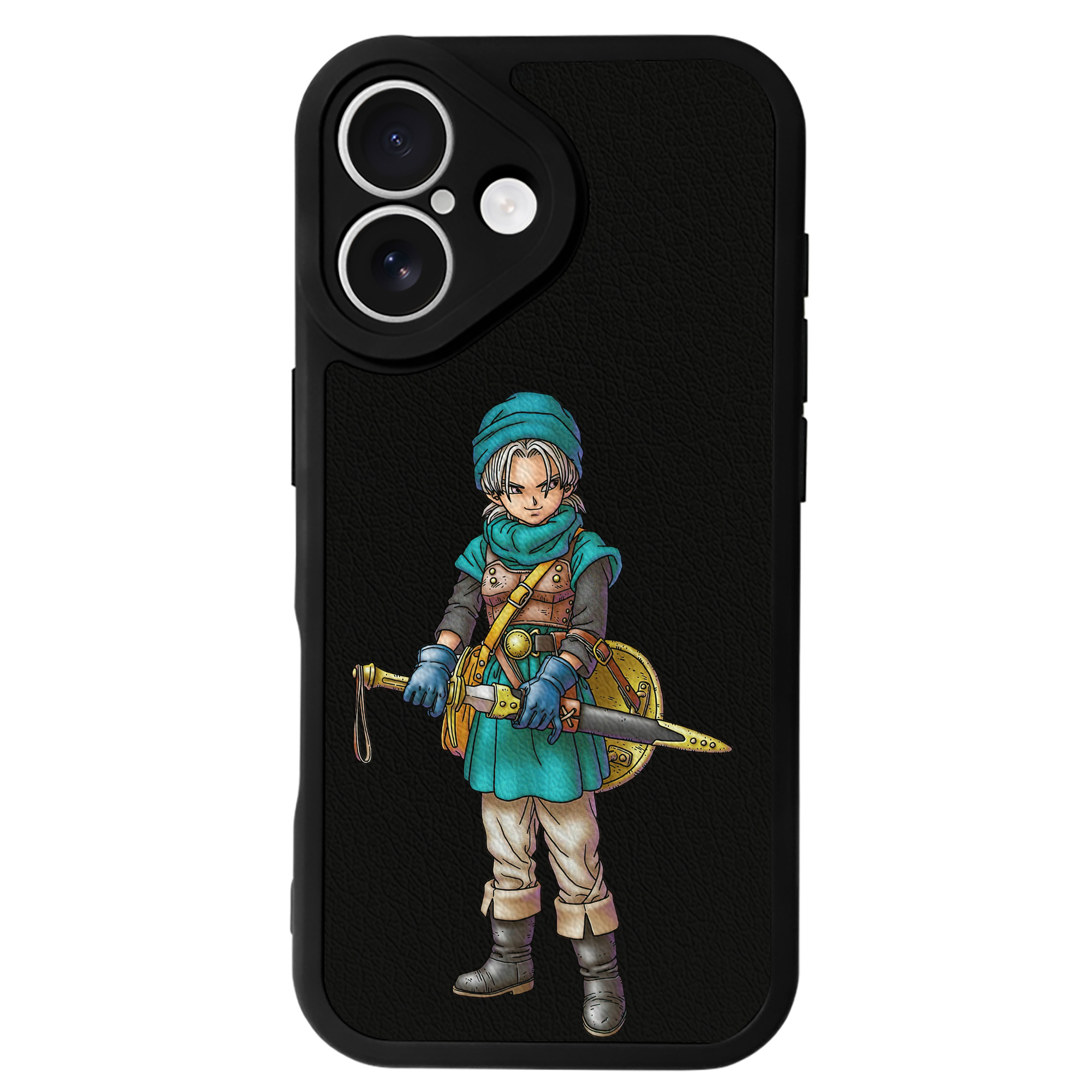 （画像用） ドラゴンクエスト Doragon Kuesuto Dragon Quest 【iPhone 16シリーズ対応】シリコンスマホケース（レザー調） 材質：シリコン